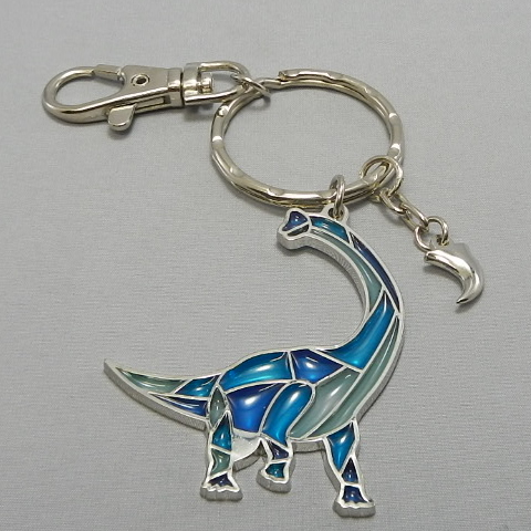 stained glass keychain Brachiosaurusn