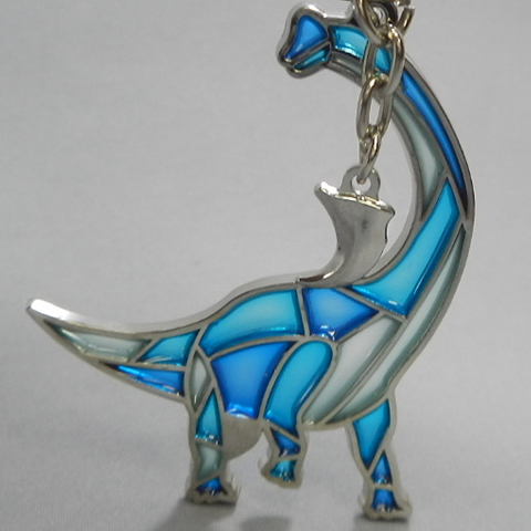 stained glass keychain Brachiosaurus