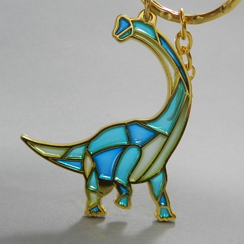 stained glass keychain Brachiosaurusn