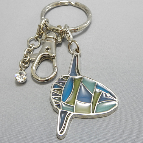 stained glass keychain sunfish