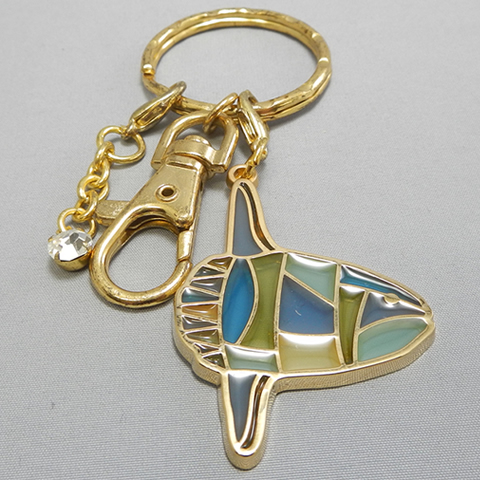 stained glass keychain sunfish