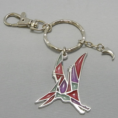 stained glass keychain Pteranodon