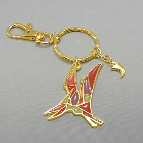 stained glass keychain Pteranodon