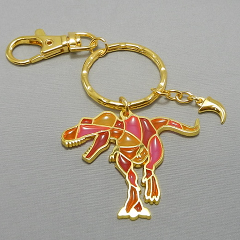 stained glass keychain T-REX