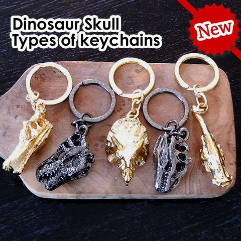dinosaur skul Key ring