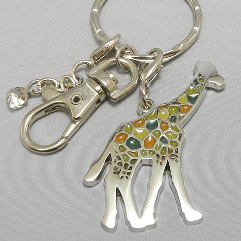 stained glass keychain giraff