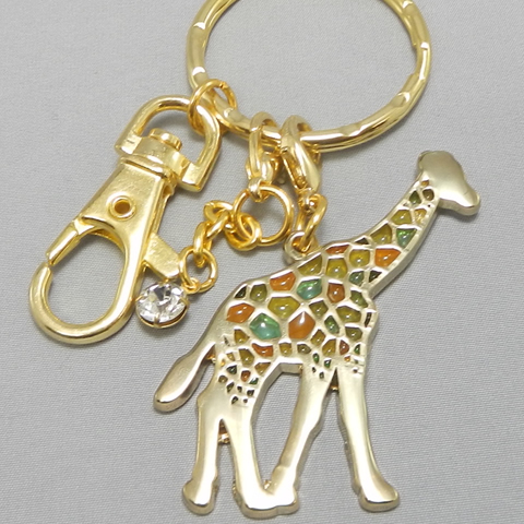 stained glass keychain giraff