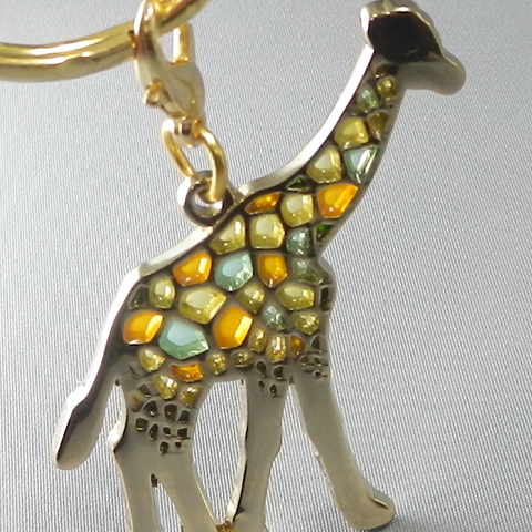 stained glass keychain giraff