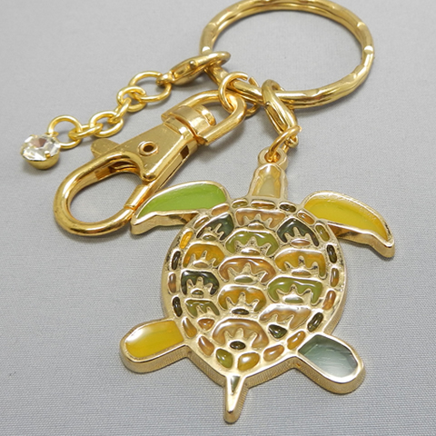 stained glass keychain turtle